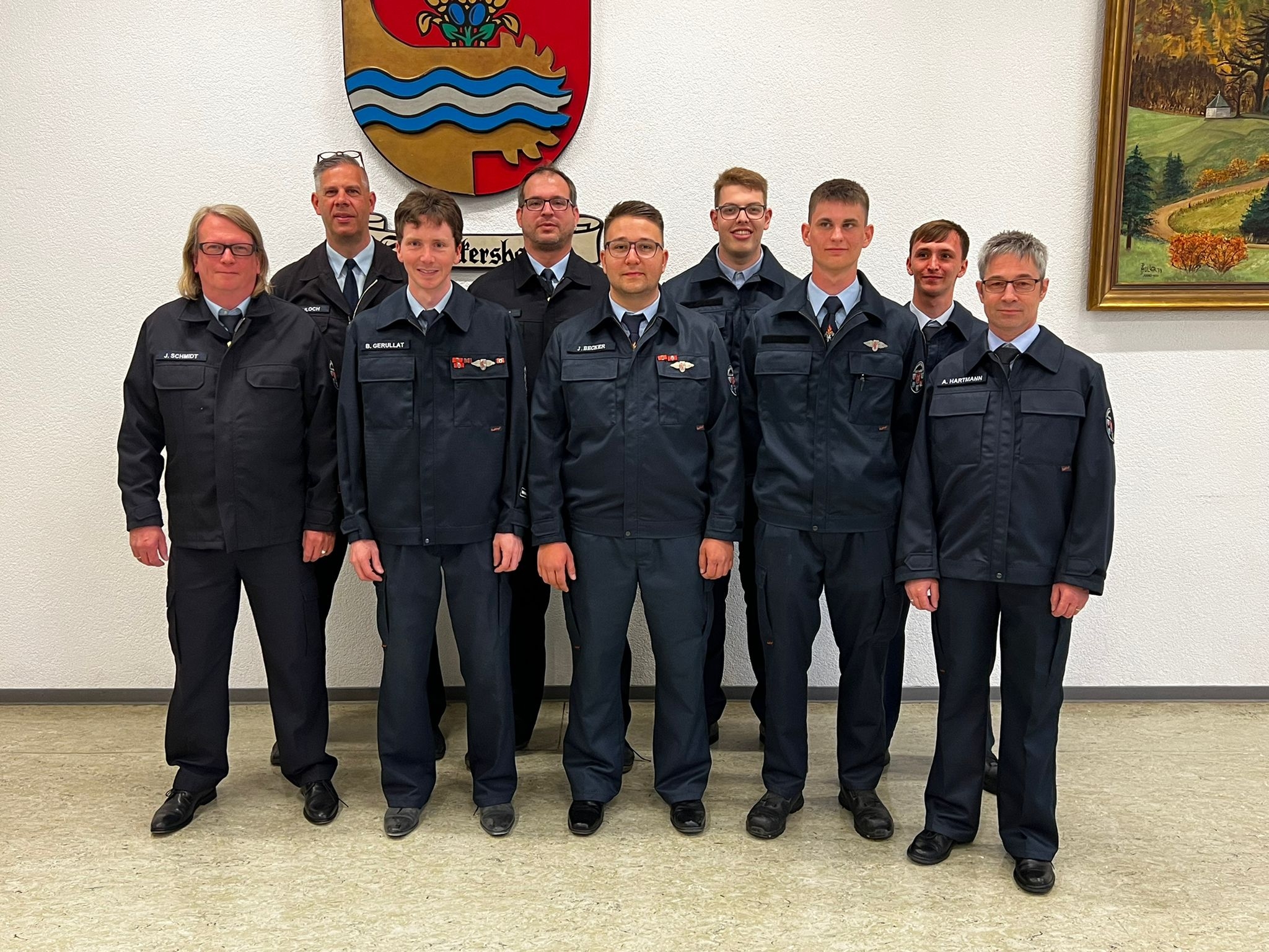 der neue Vorstand der freiwilligen Feuerwehr Schwickershausen