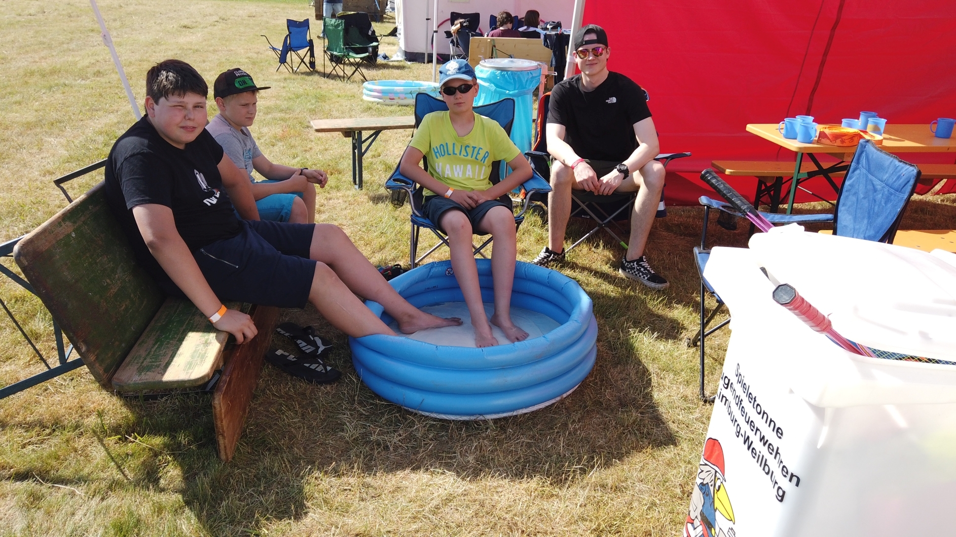 Abkühlung bei hohen Temperaturen